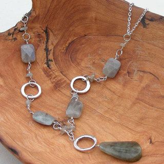 Silver Peaceful Labradorite Necklace (China) Global Crafts Necklaces