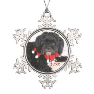 Cute Dog Custom Photo Christmas Ornament