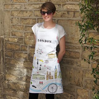 'map of london' apron by the alice tait shop