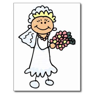 Cartoon Bride Postcard