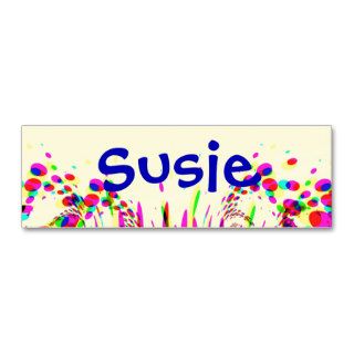 Fun Party Name Card With Colorful Confetti Business Card Templates