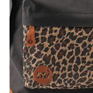 Mi Pac Leopard Print Pocket Backpack   Black      Womens Accessories