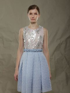 tulle blouse with swarovski crystal embroidery by Rodarte