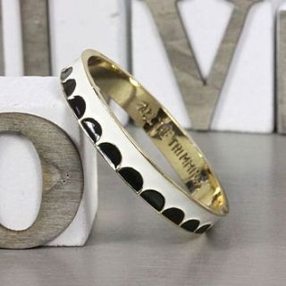 'all the trimmings' enamel bangle by lisa angel