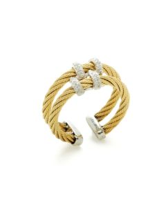 Classique Yellow & Diamond Wrap Ring by Charriol