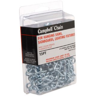 Campbell Commercial 15 ft Weldless Zinc Plated Steel Chain