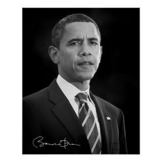 Barak Obama Black and white poster