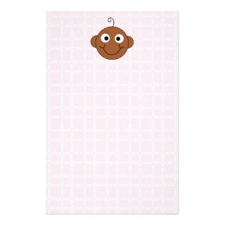 Cute Baby Girl. Pink Check Background. Stationery