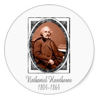 Nathaniel Hawthorne Etiqueta Redonda de