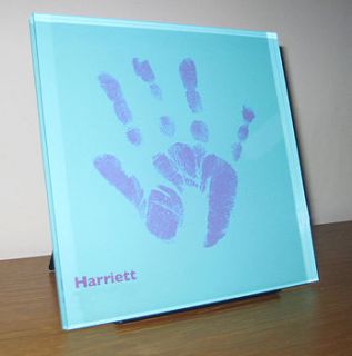 personalised baby's first handprint by fingerprint art