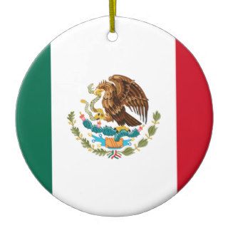 Flag of Mexico Christmas Ornaments