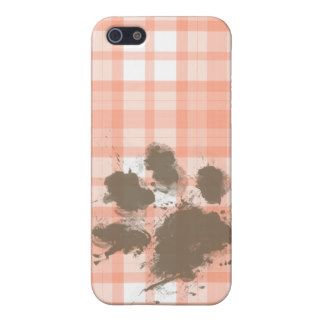 Cute Orange Plaid; Funny Dog iPhone 5 Case