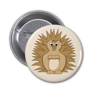 Cute Hedgehog Cartoon Animal Buttons