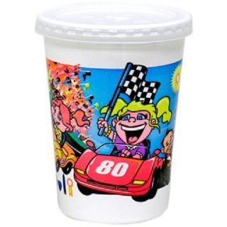 WNA Fun Cups VK2CARS Disposable Kids' Cup with Lid, 12 Ounce Capacity, Race Cars (Case of 250)