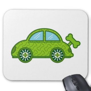 Toy Car (Green Beetle) Mousepads