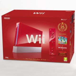 New Super Mario Bros. Nintendo Wii Pack Bundle (Red)      Games Consoles