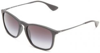 Ray Ban 0RB4187 622/8G Square Sunglasses, Rubber Black Frame/Gray Gradient,54 mm Ray Ban Clothing