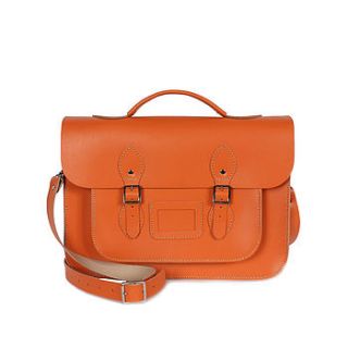 leather briefcase bright collection, small by bohemia