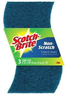3m 3 Count Scotch Brite No Scratch Scour Pads 623S 14   Cleaning Brushes