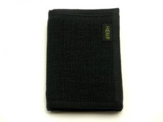 Hempmania Hemp Eight Compartment Tri fold Wallet   Black   One Size at  Mens Clothing store Trifold Velcro Wallet