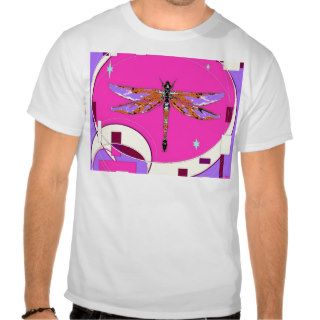 Pink Dragonfly Celestial Moon by Sharles T Shirt