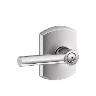 Schlage F40 BRW 625 GRW Greenwich Collection Broadway Bed and Bath Lever, Bright Chrome   Doorknobs  