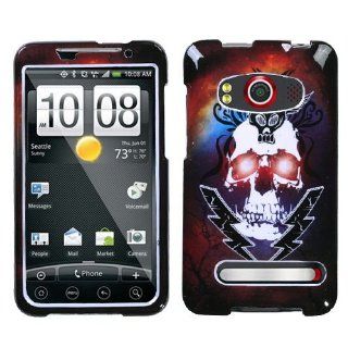 MYBAT HTCEVO4GHPCIM620NP Slim and Stylish Protective Case for HTC Evo 4G   1 Pack   Retail Packaging   Lightning Skull Cell Phones & Accessories
