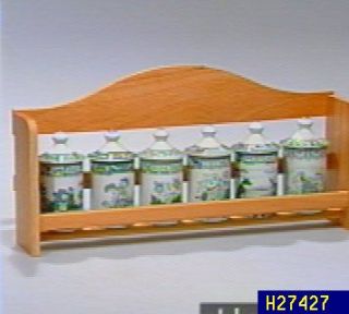 Country Living Spice Rack w/ 6 Spice Jars by Spode —