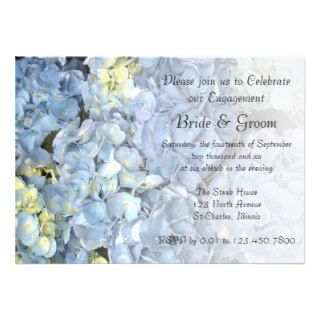 Blue Hydrangea Engagement Party Invitation
