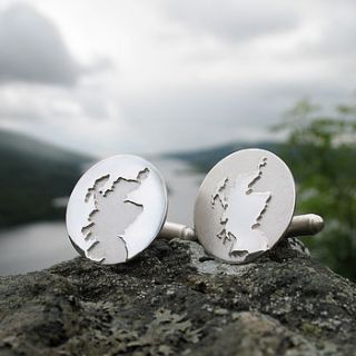 scotland coastline cufflinks by hannah louise lamb