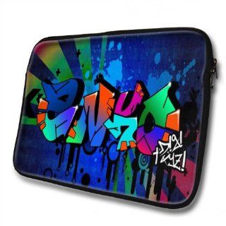 "Graffiti Names" designed for Anxo, Designer 14''   39x31cm, Black Waterproof Neoprene Zipped Laptop Sleeve / Case / Pouch. Cell Phones & Accessories