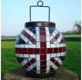union jack mosaic lantern by wonderland boutique
