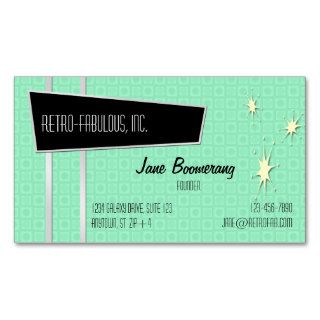 Retro Fabulous Horizontal Business Cards