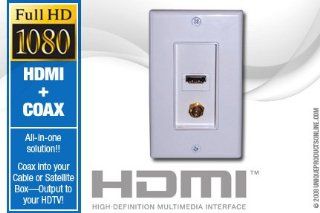 HDMI Plus Coax Wall Plate for an all in 1 solution Electronics