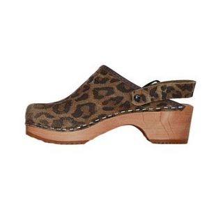 child's leopard print clogs by kitty clogs