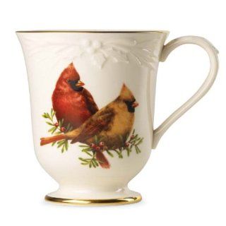 Lenox Winter Greetings Cardinal Pair, Carved Accent Mug Kitchen & Dining