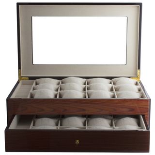 Luxe Collection Redwood Watch and Jewelry Showcase Box Steinhausen Watch Boxes