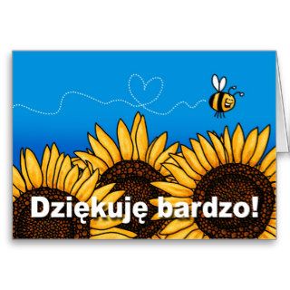 Dziękuję bardzo (Polish Thank you card)