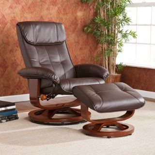 Carter Recliner and Ottoman Color Caf Brown  