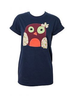 patchwork owl applique t shirt by not for ponies