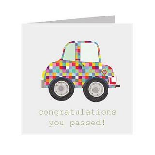 sparkly passed your driving test card by square card co