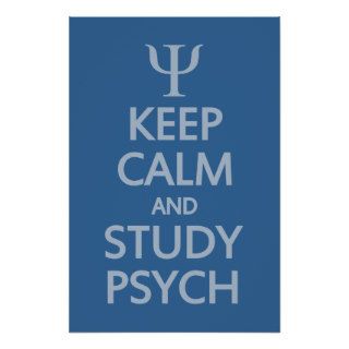 Keep Calm & Study Psych custom poster