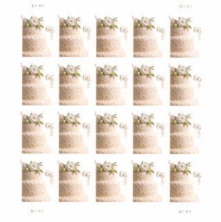 Wedding Cake Sheet of 20 x 66 cent U.S. Postage Stamps 