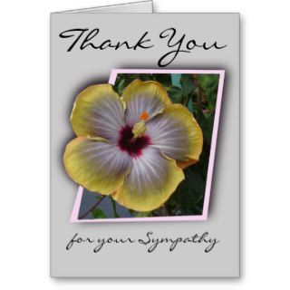 Thank you hibiscus sympathy cards