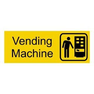 Vending Machine With Symbol Engraved Sign EGRE 630 SYM BLKonYLW  Business And Store Signs 