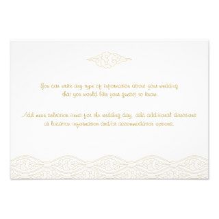 Gold Chinese Clouds Wedding Insert Cards