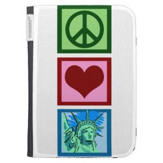 Peace Love New York Kindle Keyboard Case
