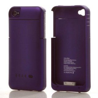 ATC 1900mAh Rechargeable Battery Case for iPhone 4/4S,AT&T/Verizon   Purple Cell Phones & Accessories