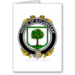 O'Flanagan Family Crest Card