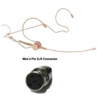 Av jefe Avl 634 ta4f Headset Microphone Ta4f Connector for Shure Wireless Microphone Musical Instruments
